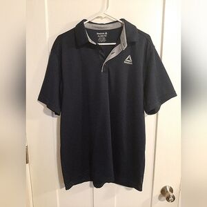 Men's X-large Reebok Navy Blue Short Sleeve Polo Shirt